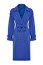 Cobalt Blue Oversize Belted Windbreaker Detail Water Repellent Long Trench Coat Twoss21Tr0005 - 7