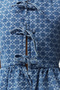 Blue Front Tie Patterned Fitted Denim Vest Twoss24Ye00047 - 4