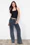Siyah Fitted/Vücuda Oturan Esnek Örme Bluz TWOSS24BZ00492 - 3