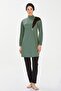 Lycra Full Covered Hijab Swimsuit Rozamay Area 9238 Khaki - 3