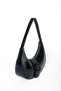 Women's Patent Leather Black Buckle Detailed Hand and Shoulder Bag - 2