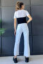 White High Waist Lycra Women's Palazzo Jean Jeans - 4