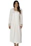 Women's Ecru Lace Long Sleeve Cotton Maternity Nightie