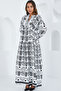 2423 Authentic Patterned Dress - Ecru - 4