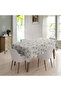 100x140cm Fiber Lined PVC Tablecloth - Wipeable, Liquid Proof and Stain Resistant Kitchen Decor - 2
