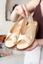 Women's Genuine Leather Orthopedic Beige Sandals - 2