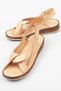 Women's Genuine Leather Orthopedic Beige Sandals - 5