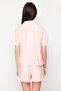 Somon Puantiyeli Fırfır Detaylı Şortlu Örme Pijama Takımı THMSS24PT00284 - 6