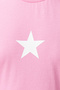 Pink 100% Cotton Star Printed Regular/Regular Fit Crew Neck Knitted T-Shirt TWOSS24TS00095 - 4