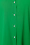 Yeşil Basic Oversize Geniş Kalıp Dokuma Gömlek TWOAW24GO00207 - 5
