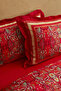 Dora Red Satin Bedding Set - 100% Cotton, Double Fabric, Double - 4