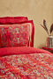 Dora Red Satin Bedding Set - 100% Cotton, Double Fabric, Double - 3