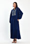 Women's Magnificent Collar Collar and Sleeve Embroidery Detailed Long Viscose Dress - 3