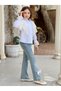 Pearl Detailed Girl's Jeans & Shirt Double Combination - 6