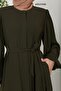 Hale Shoulder Pleated Balloon Arm Ferace Khaki - 6