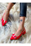PARİ RED CALF SUEDE RIBBON HEELED SHOES SANDALS - 3