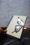 Butterfly Design Wooden Lid Daily Planner - Undated Agenda - Unlimited Planning Notebook - A5 - 3