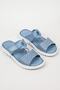 Women's Genuine Leather Orthopedic Blue Slippers - 3