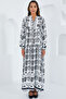 2423 Authentic Patterned Dress - Ecru - 2