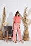 Women's Short Sleeve Pomegranate Flower Pajamas Suit C9T1N5O51 - 3
