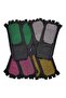 Women's Bamboo Fingerless Non-Slip Sole 6-Piece Yoga Pilates Socks - 4