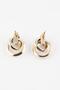 Women's Hoop Gold Earrings C7024AXNS - 4