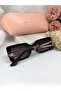 Ricy Rectangular Gold Detailed Black Purple Women's Sunglasses - 3