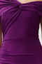 Purple Asymmetric Neck Knit Elegant Evening Dress TPRSS24EL00046 - 5