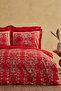 Dora Red Satin Bedding Set - 100% Cotton, Double Fabric, Double - 5