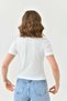 Women's Blouse - White - Jewelled Collar - Short Sleeve - Crew Neck - Ribbed Camisole Fabric - Crop Blouse - 5