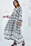 2423 Authentic Patterned Dress - Ecru - 3