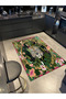 Green Leaf Tiger Patterned Woven Base Carpet Miravip391