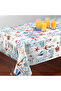 100x140cm Fiber Lined PVC Tablecloth - Wipeable, Liquid Proof and Stain Resistant Sea Marine - 2