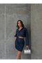 DOUBLE SET WITH VISCOSE FABRIC, LYCRA, MINI SKIRT AND CROP SIZE SHIRT - 3