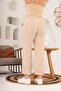 Aerobin Plus Size Cream Trousers with Elastic Waist and Leg Legs - 4