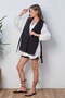 Women's Boyfriend Side Tie Vest Ecru - 3