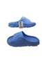 Men's Blue Wavy Open Front Bathroom Garden Slippers