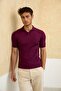 Men's Ribbed Polo Collar Knitwear T-Shirt