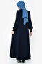 Navy Blue Alya Flared Ferace - Zippered, Model 668-1 - 4