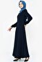 Navy Blue Alya Flared Ferace - Zippered, Model 668-1 - 3
