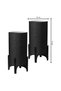 2-Piece Wooden Lampshade Black Modern Stylish Bedroom Living Room Table Lamp - 2