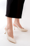 SEDEF Leather Open Back Corner Women's Stiletto Summer Stylish Casual Premium V Model (7 CM) - 3