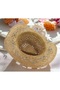 Wide Brim Ethnic Texture UV Protection Straw Cowboy Hat - 4