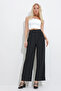Black Striped Double Pocket Palazzo Knitted Trousers Alc-X11957 - 3