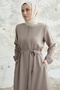 Belted Honeycomb Fabric Ferace - Beige - 2