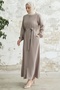 Belted Honeycomb Fabric Ferace - Beige - 4