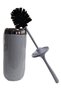 WHITE DECORATIVE TOILET BRUSH WITH CHROME DECOR - 2