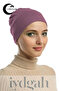 Armanım Practical Snap Bonnet - Hijab, Ready Fit, Wide Hair Band and Dried Rose Bandana - 4