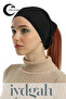 Practical Long Pipe Bonnet Hijab Bonnet Ready to Install Pipe Bonnet Bandana Wide Hair Band Plain Black - 4