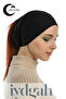 Practical Long Pipe Bonnet Hijab Bonnet Ready to Install Pipe Bonnet Bandana Wide Hair Band Plain Black - 3